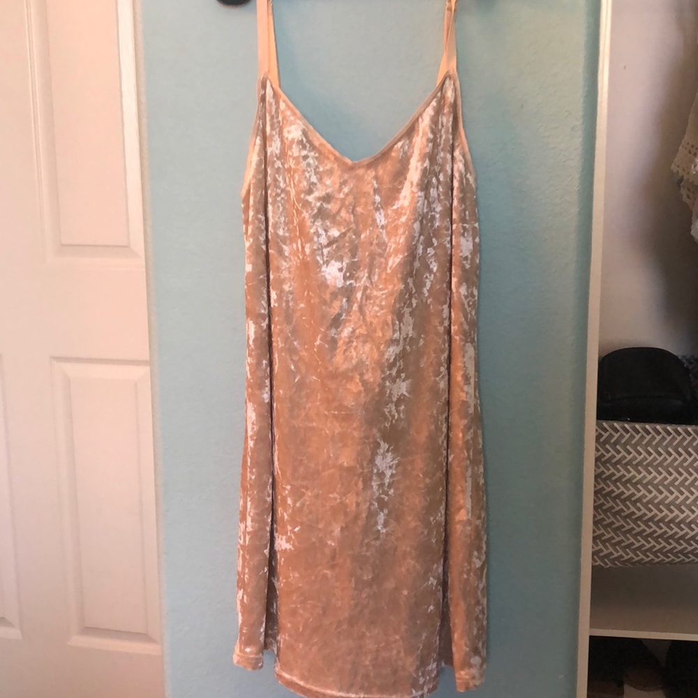 Champagne Velvet Dress